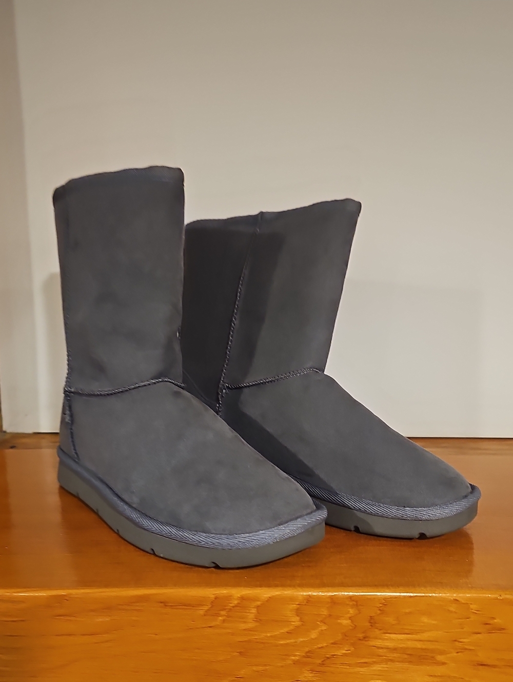 NORTIV Women's Suede Mid-Calf Winter Snow Boots - Grey - Size 7 3M Thinsulate